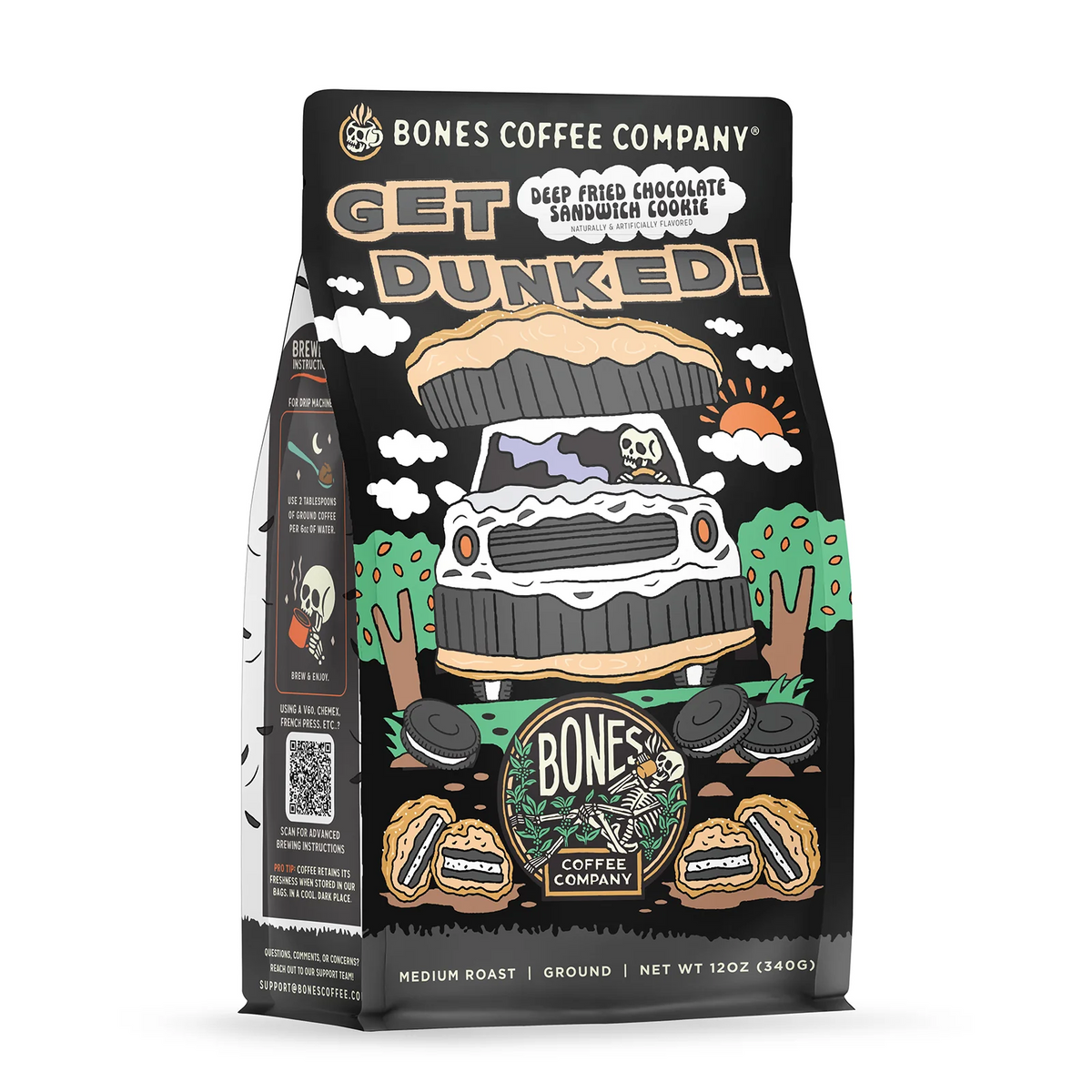 Get Dunked! coffee bag artwork, reference image
