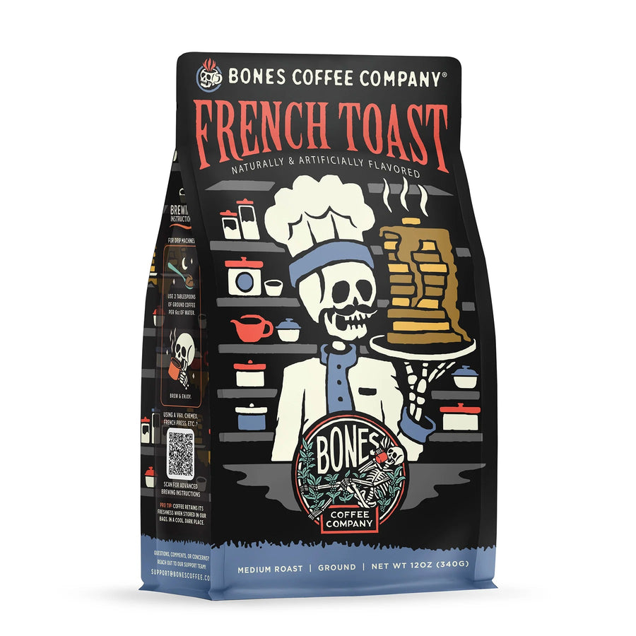 French Toast coffee bag artwork, reference image