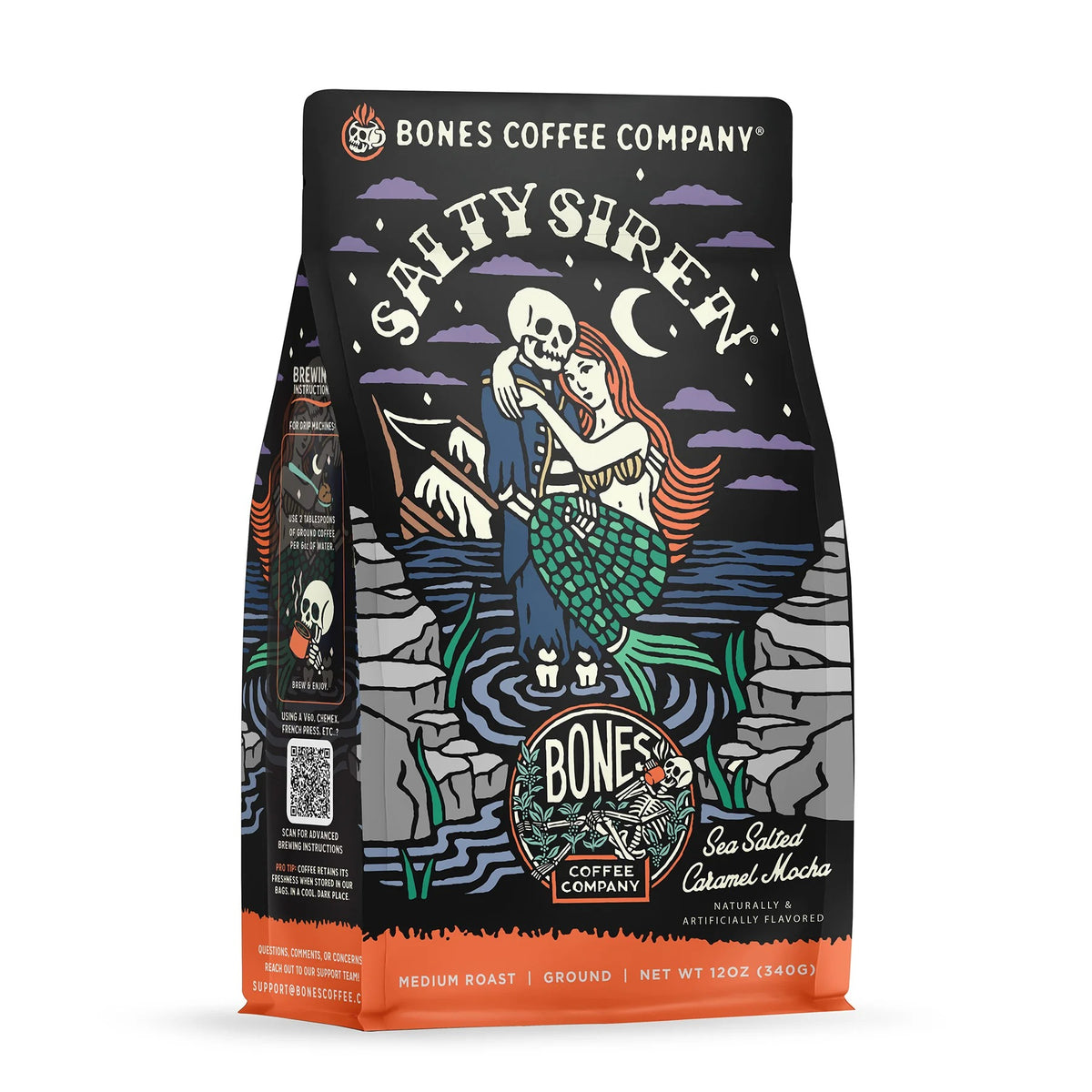 Salty Siren coffee bag artwork, reference image