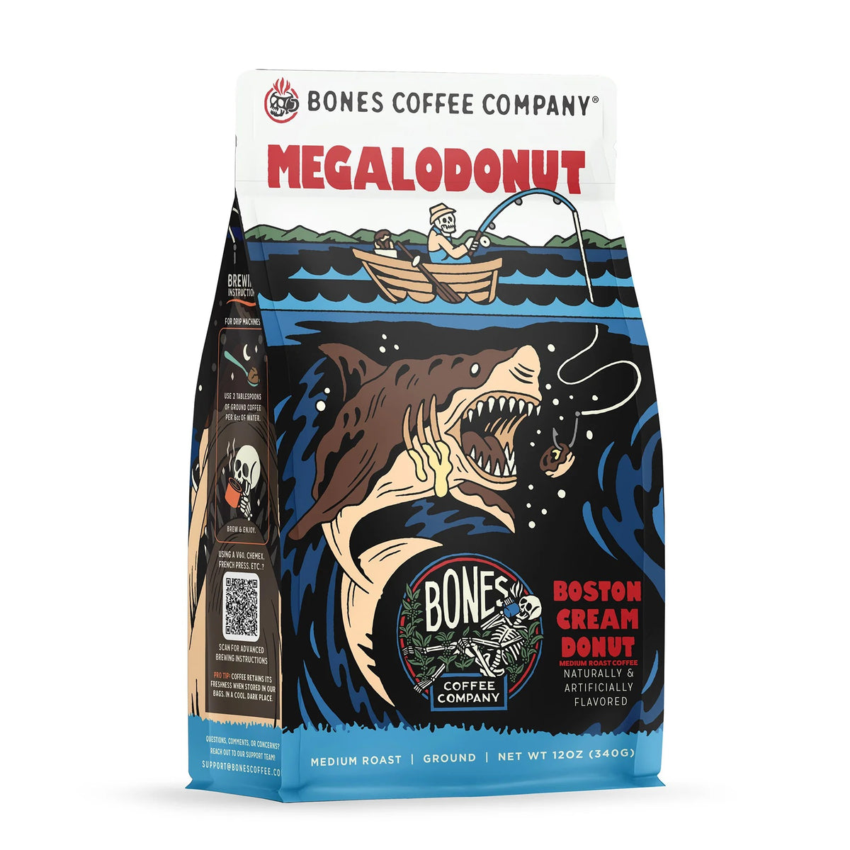 Megalodonut coffee bag artwork, reference image